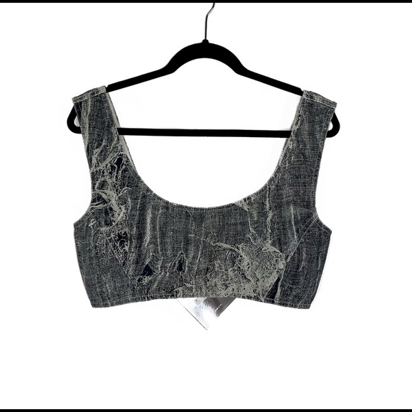 Super Rare Roberto Cavalli Art Collection Crop Top - Picture 1 of 6